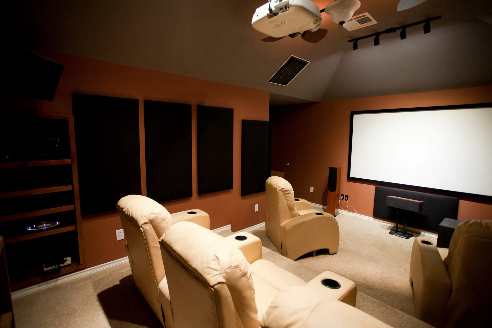 Home Theater with Acoustic Panels